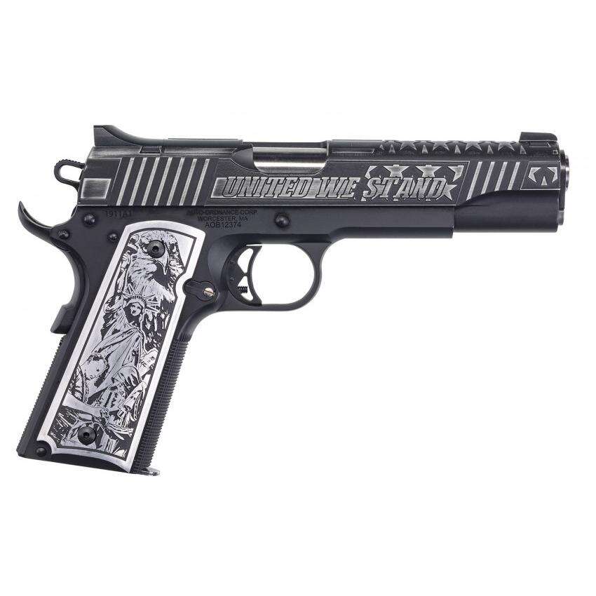 Handguns Auto Ordnance 1911 United We Stand Edition 45ACP UNITED WE STAND 1911 45ACP NS# • 7+1 | BLACK ARMOR CERAKOTE • Model: 1911 United We Stand Edition